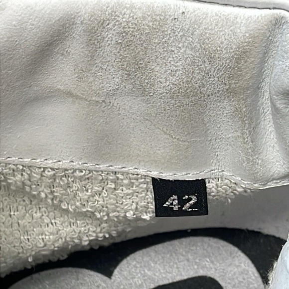 New P448 F22 Taylor Platform High Top Sneaker Side Zip Iridescent Strip Sz 42 - Picture 16 of 16